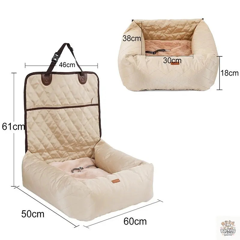 2 In 1 Pet Dog Carrier Folding Car Seat Pad Thickened Multi-purpose Pet Bed Dog Car Mattress Pets Supplies - Barking Mad