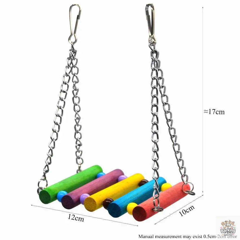 Colorful suspension bridge swing stand bar stand peony Barking Mad