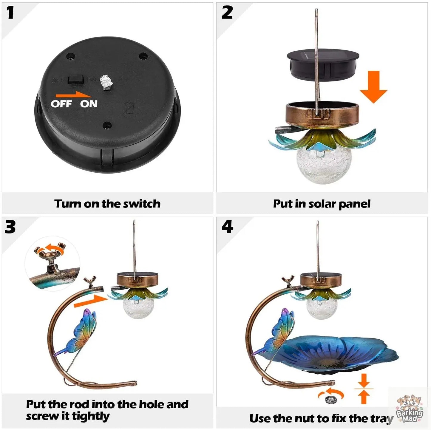 Solar Crack Ball Bird Feeder Barking Mad