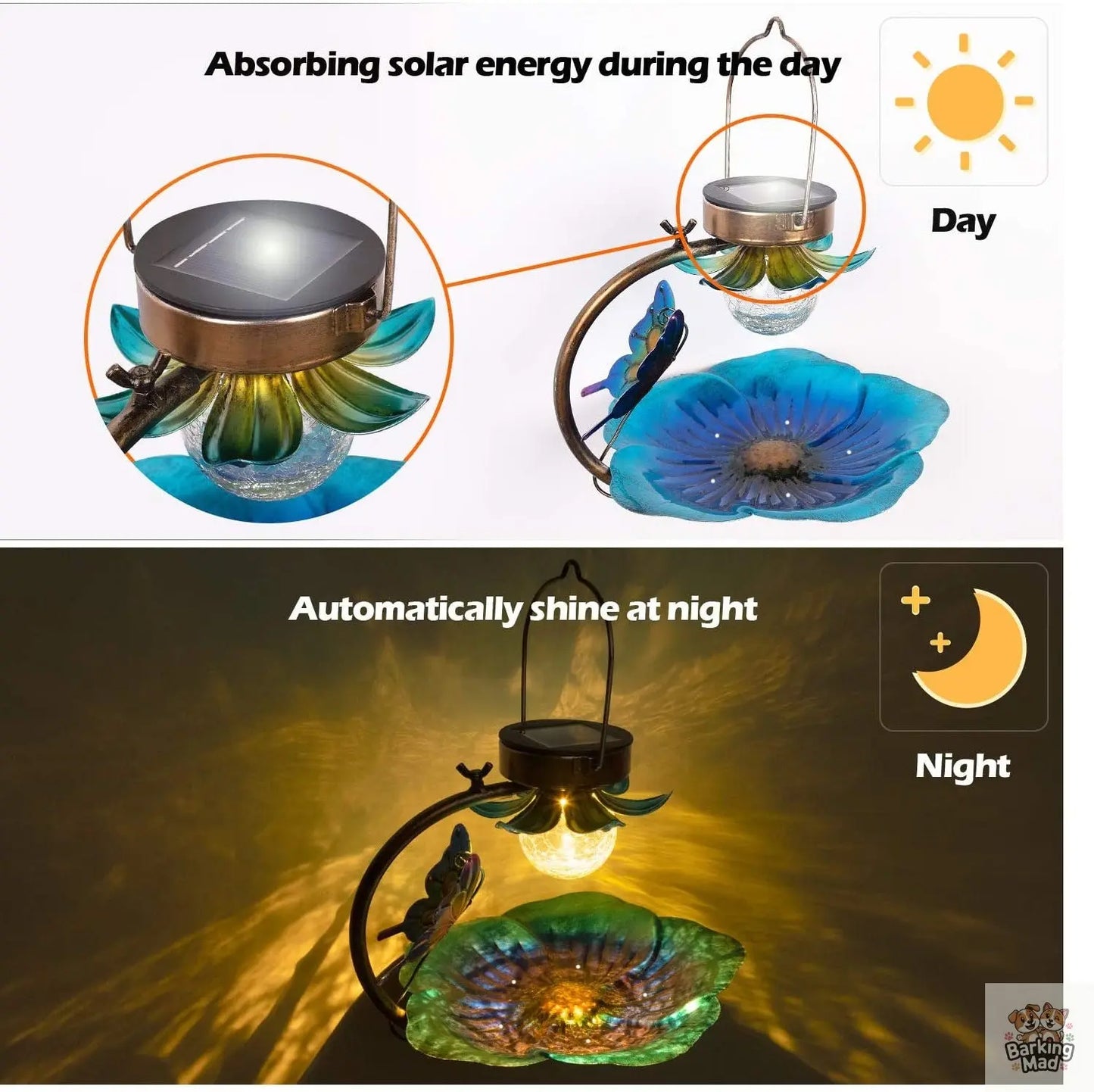 Solar Crack Ball Bird Feeder Barking Mad
