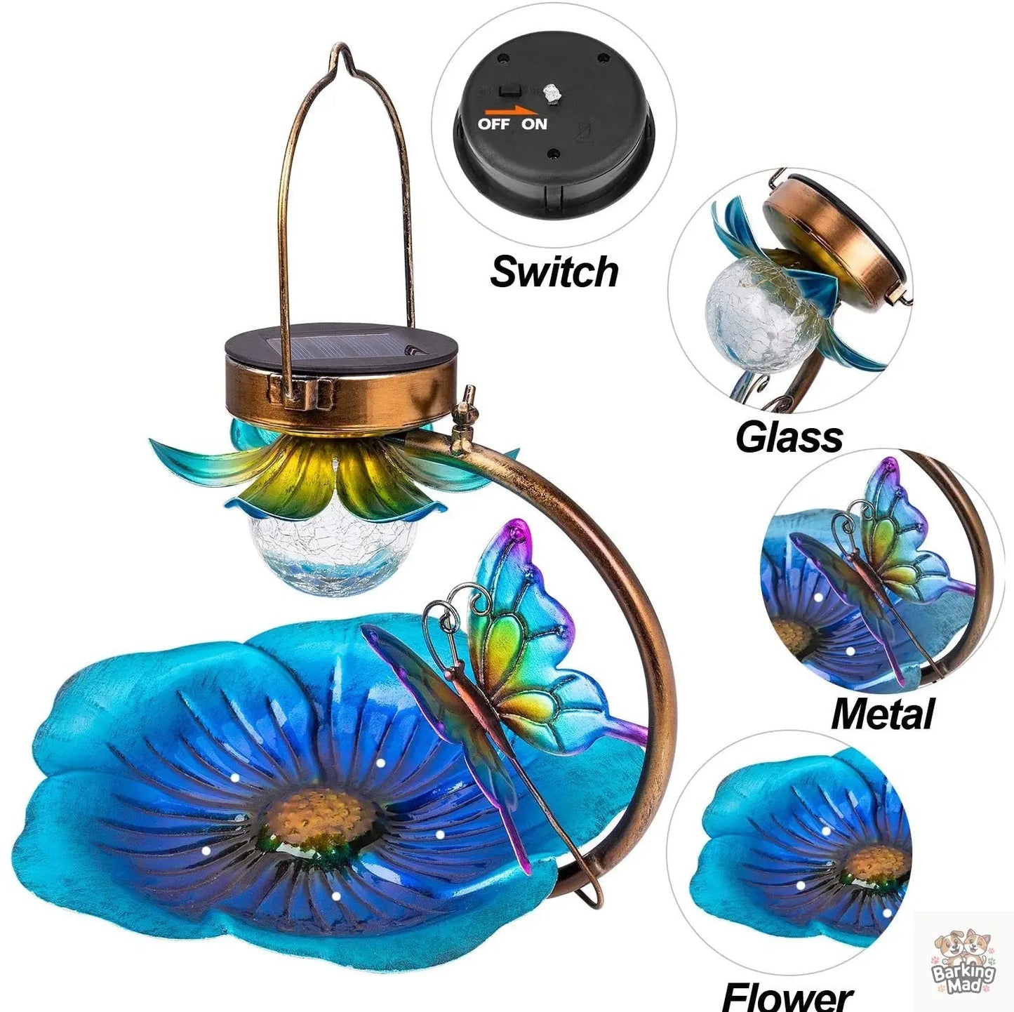 Solar Crack Ball Bird Feeder Barking Mad