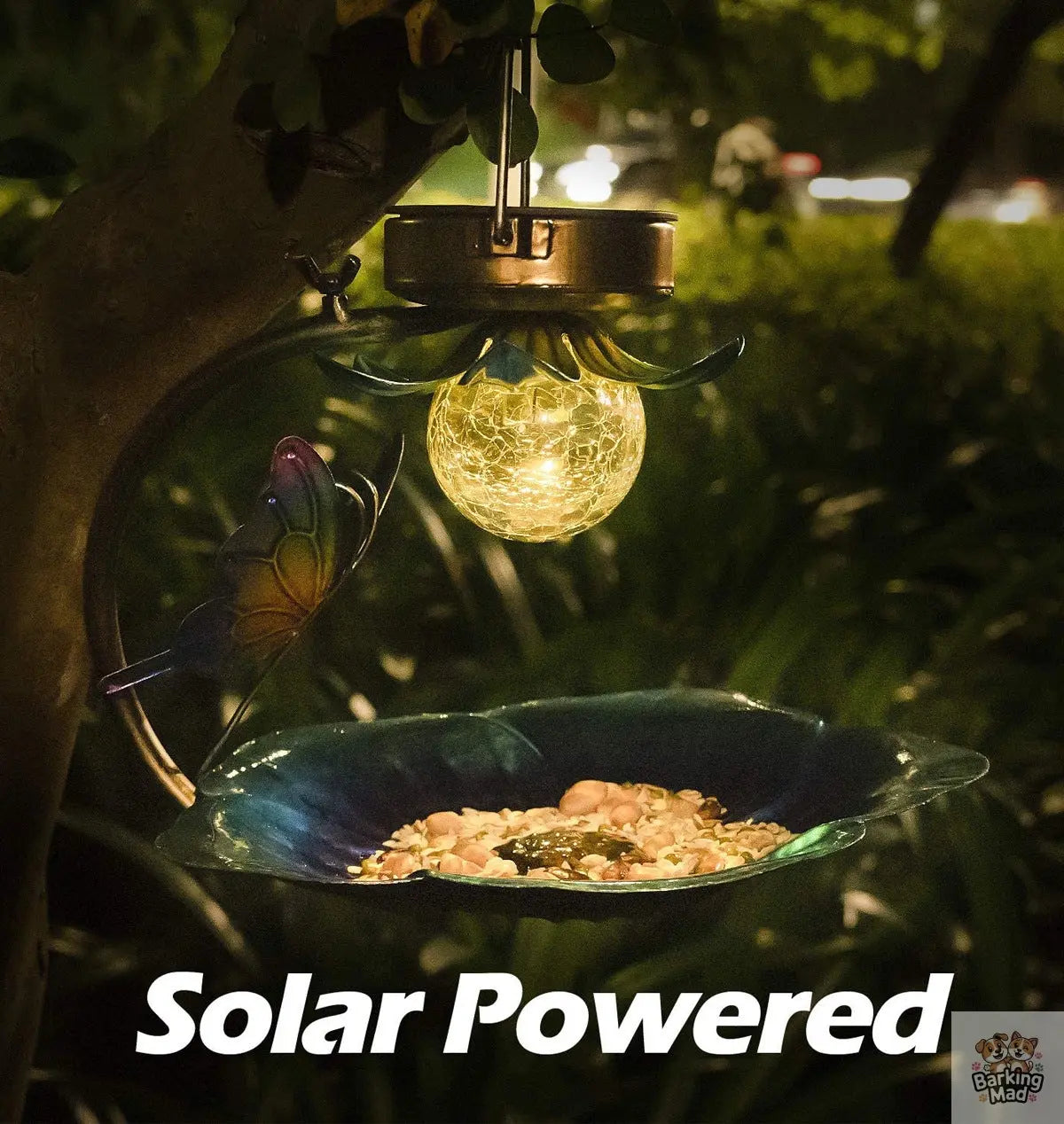 Solar Crack Ball Bird Feeder Barking Mad