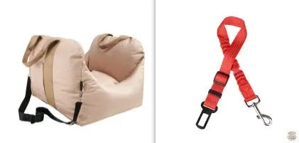 Pet Dog Car Carrier Seat Waterproof Basket Portable Car Seat Safety Travelling Mesh Hanging Bags Breathable Beds & Sofas - Barking Mad