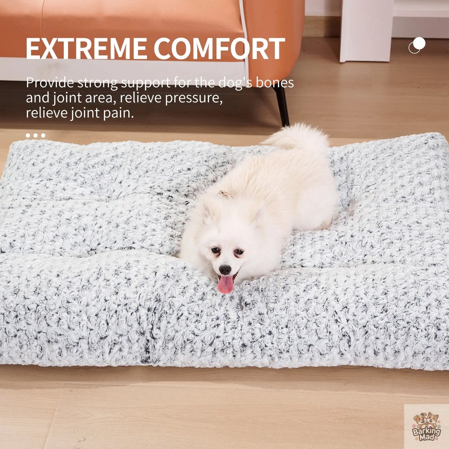 Dog Beds Thickened Rose Velvet Pet Kennel Bed Mat More Cotton Soft Fluffy Washable Dog Bed Barking Mad