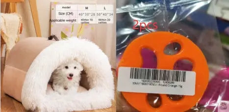 New Splice Portable Pet Nest Portable Autumn And Winter Warm Dog Nest Moisture-proof Long Fur Cat Nest Cross Border Pet Nest Barking Mad
