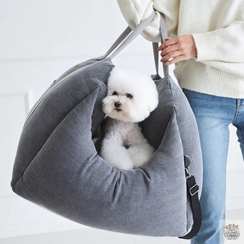 Pet Dog Car Carrier Seat Waterproof Basket Portable Car Seat Safety Travelling Mesh Hanging Bags Breathable Beds & Sofas - Barking Mad