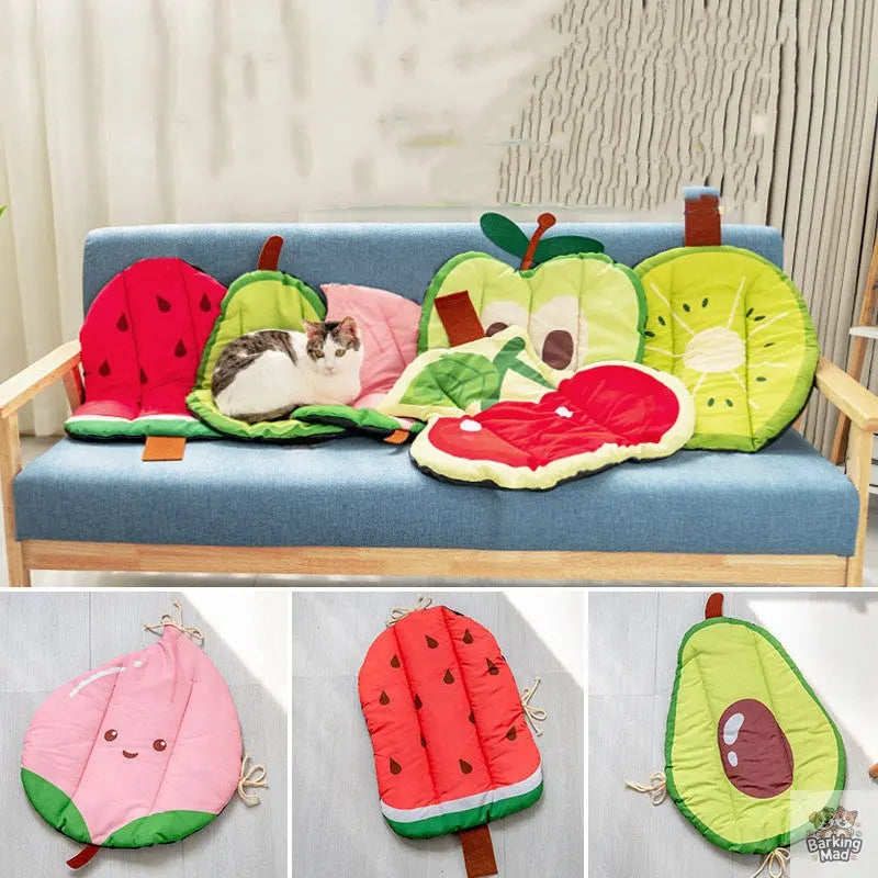 Dog Cooling Mat Pet Beds Cat Rug Ice Silk Pet Self Cooling Pad Blanket Summer Washable Oxford Farbric Cooling Down Summer Fruit Barking Mad