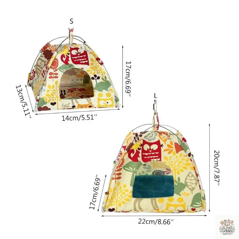 New Hanging Canvas Parrot Tent Bird Cage Pet Universal Bird Tent Hammock Small Pet Nest Barking Mad