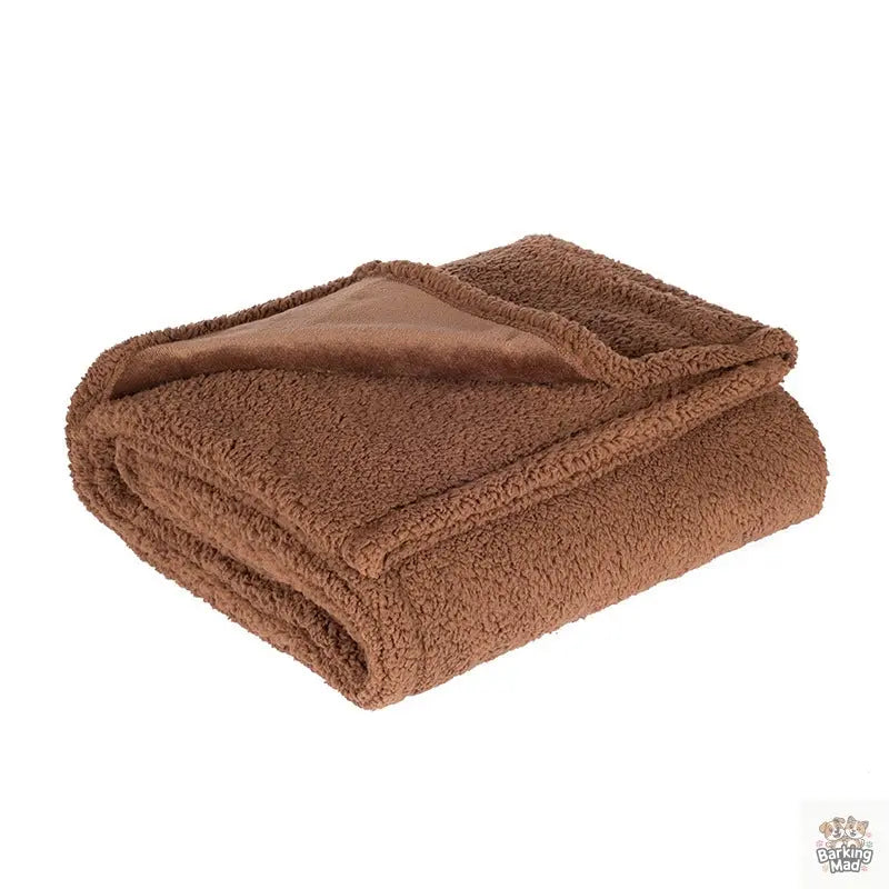 Flannel Cotton Wool Sherpa Thick Pet Blanket Dog Kennel Barking Mad