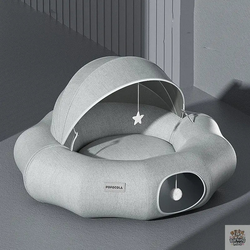 Cat Tunnel Donut Tunnel Crawl Shelter Foldable - Barking Mad
