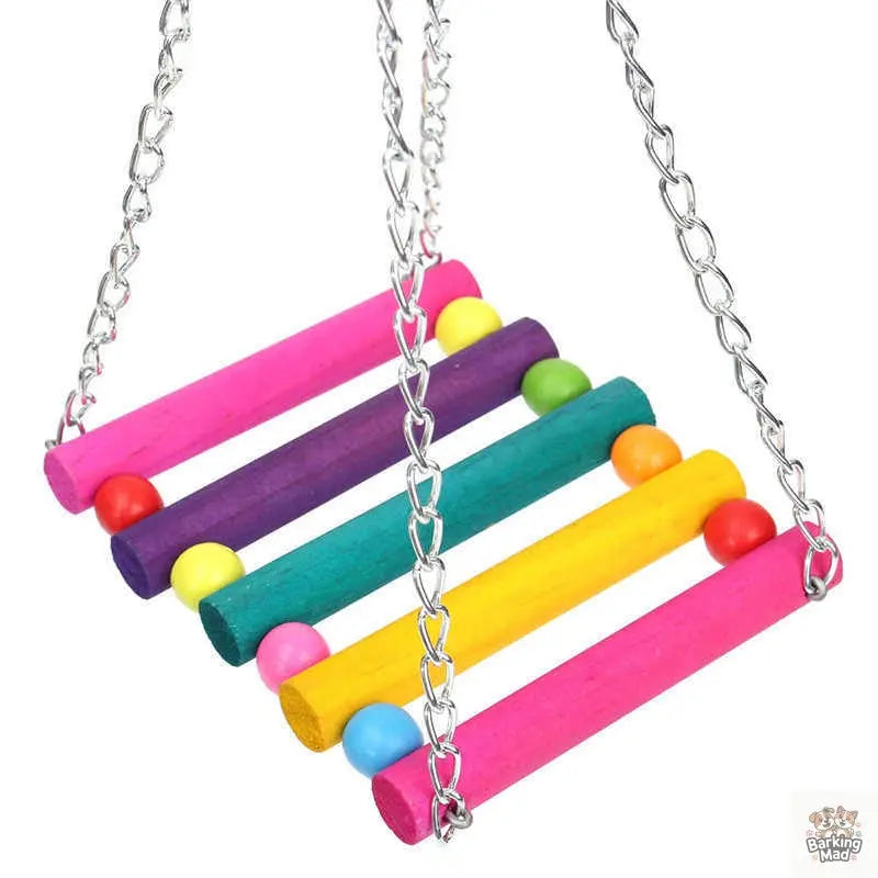 Colorful suspension bridge swing stand bar stand peony Barking Mad