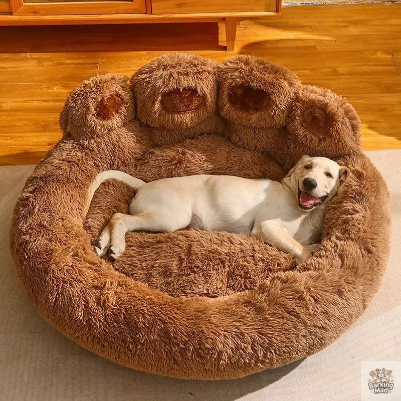 Kennel Warm Medium Large Dog Corgi Golden Retriever Bed Fleece-lined Sofa Mattress Barking Mad