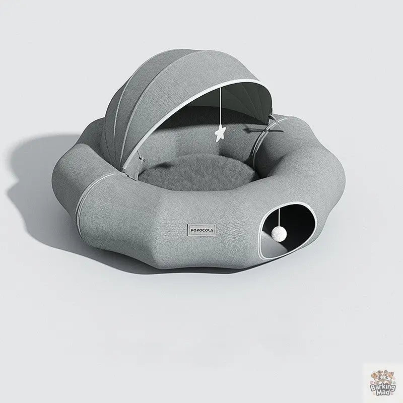 Cat Tunnel Donut Tunnel Crawl Shelter Foldable - Barking Mad