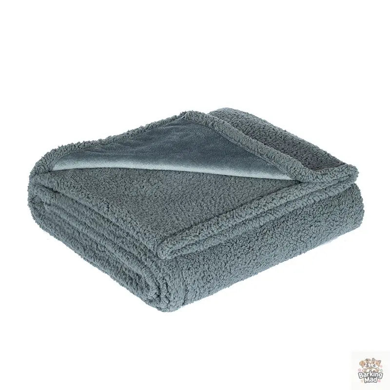 Flannel Cotton Wool Sherpa Thick Pet Blanket Dog Kennel Barking Mad