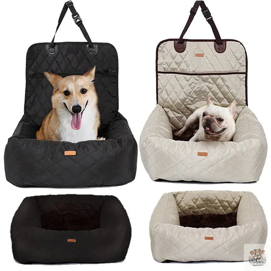 2 In 1 Pet Dog Carrier Folding Car Seat Pad Thickened Multi-purpose Pet Bed Dog Car Mattress Pets Supplies - Barking Mad