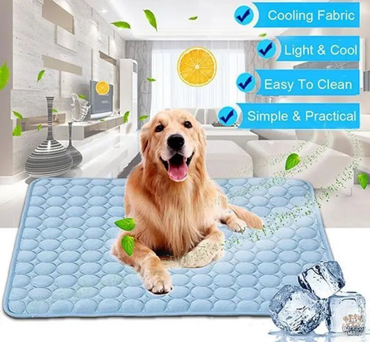 Pet Dog Cat Ice Silk Cold Nest Pad For Cooling In Summer Barking Mad