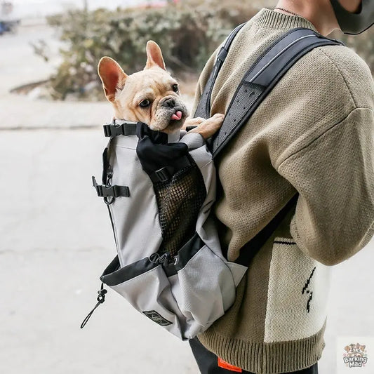 Pet Dog Carrier Bag Carrier For Dogs Backpack Out Double Shoulder Portable Travel Backpack Outdoor Dog Carrier Bag Travel - Barking Mad