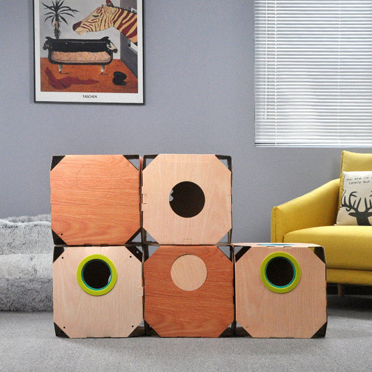 DIY Multipurpose Cat Hiding Box Toys with Cardboard Hair Removal Barking Mad