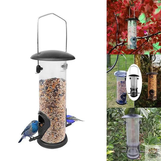 Outdoor Hanging Bird Feeder Automatic Pet Parrot Portable Feeder Dispenser Barking Mad