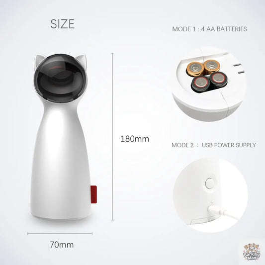 Creative Cat Pet LED Laser Funny Toy Smart Automatic Cat Exercise Training Entertaining Toy - Barking Mad