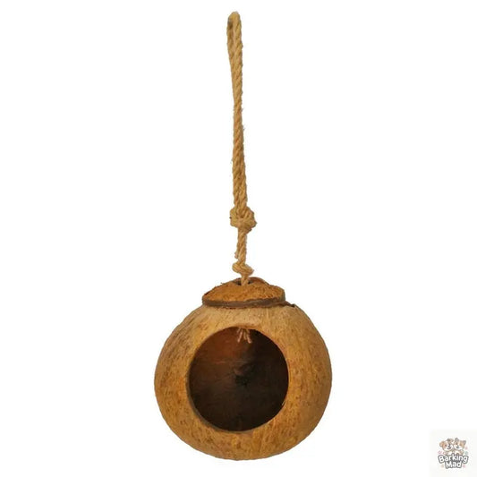 Natural coconut shell bird nest Barking Mad
