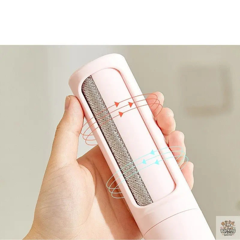 2-1 Reusable Pet Hair Remover Brush Lint Roller Portable Effective Self Cleaning Tool for Cat Dog Fur Hair Dust Removal Brush Barking Mad
