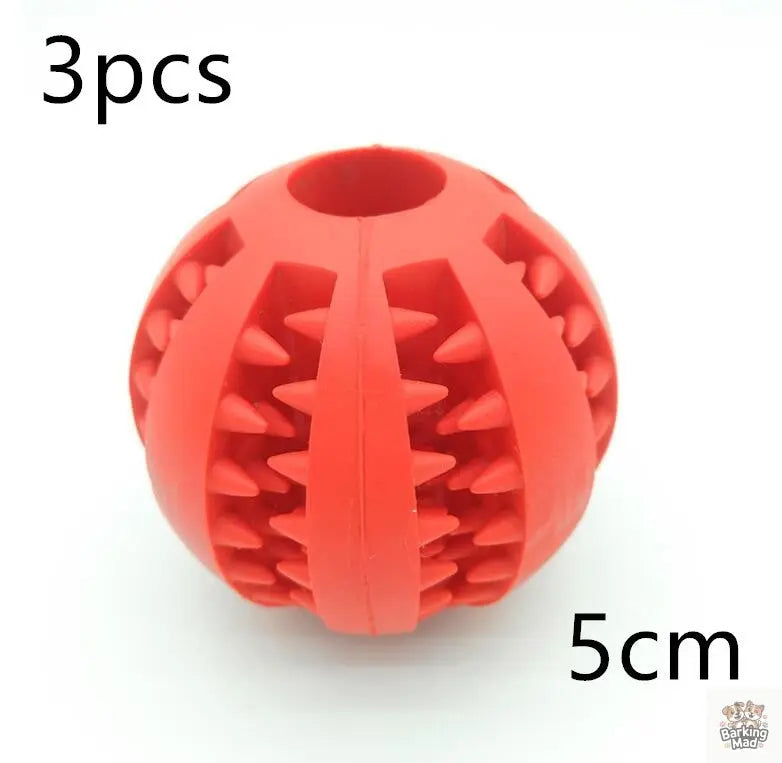 Pet Slow Feeder Dog Toy Cute Funny Rubber Dog Ball Toy - Barking Mad