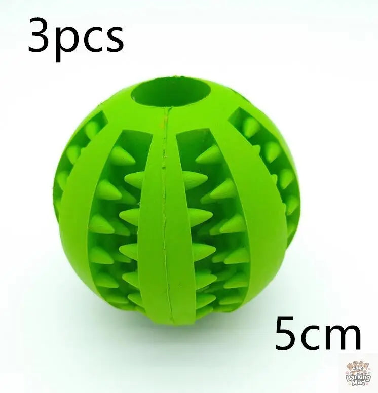 Pet Slow Feeder Dog Toy Cute Funny Rubber Dog Ball Toy - Barking Mad