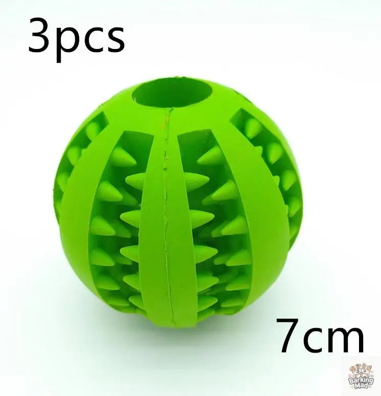 Pet Slow Feeder Dog Toy Cute Funny Rubber Dog Ball Toy - Barking Mad