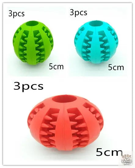 Pet Slow Feeder Dog Toy Cute Funny Rubber Dog Ball Toy - Barking Mad