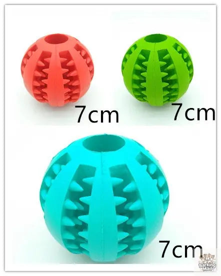 Pet Slow Feeder Dog Toy Cute Funny Rubber Dog Ball Toy - Barking Mad
