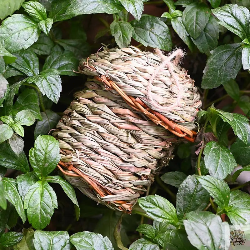 Creative Straw Birds Nest Handicraft Hand-Woven Straw Bird Cage Barking Mad