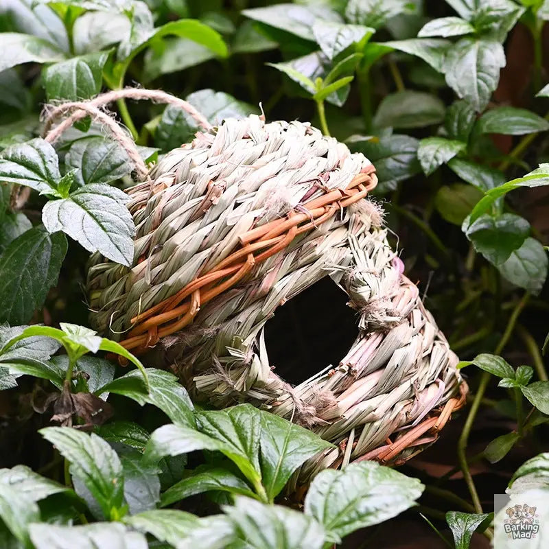 Creative Straw Birds Nest Handicraft Hand-Woven Straw Bird Cage Barking Mad
