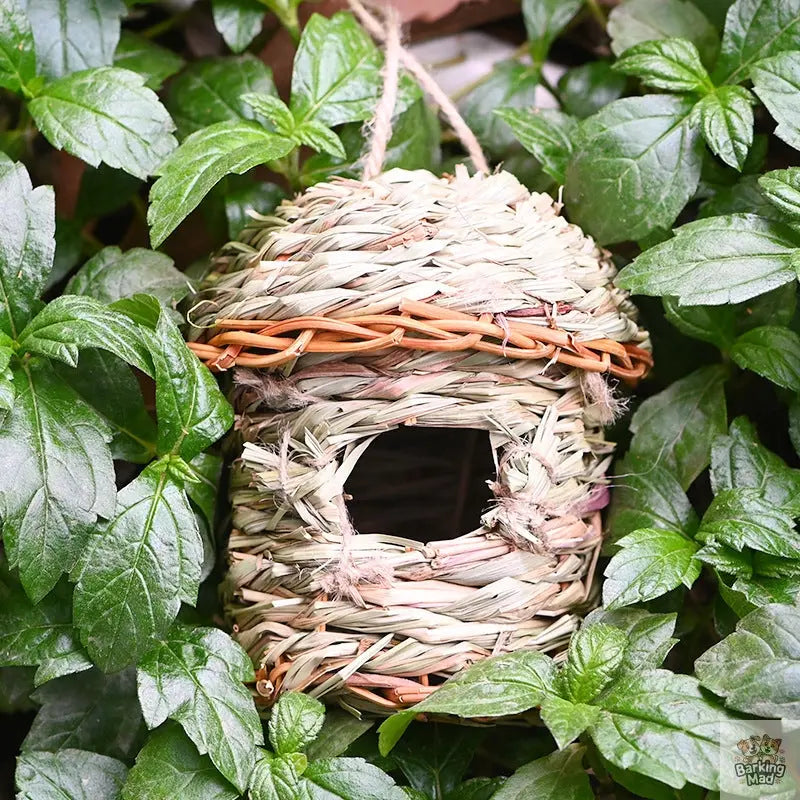Creative Straw Birds Nest Handicraft Hand-Woven Straw Bird Cage Barking Mad