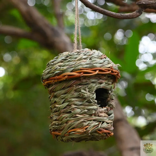 Creative Straw Birds Nest Handicraft Hand-Woven Straw Bird Cage Barking Mad