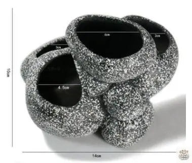 Ceramic Simulation Stone Hydroponic Pots, Multifunctional Cichlid Pots, Hide Breeding Fish Tanks Barking Mad