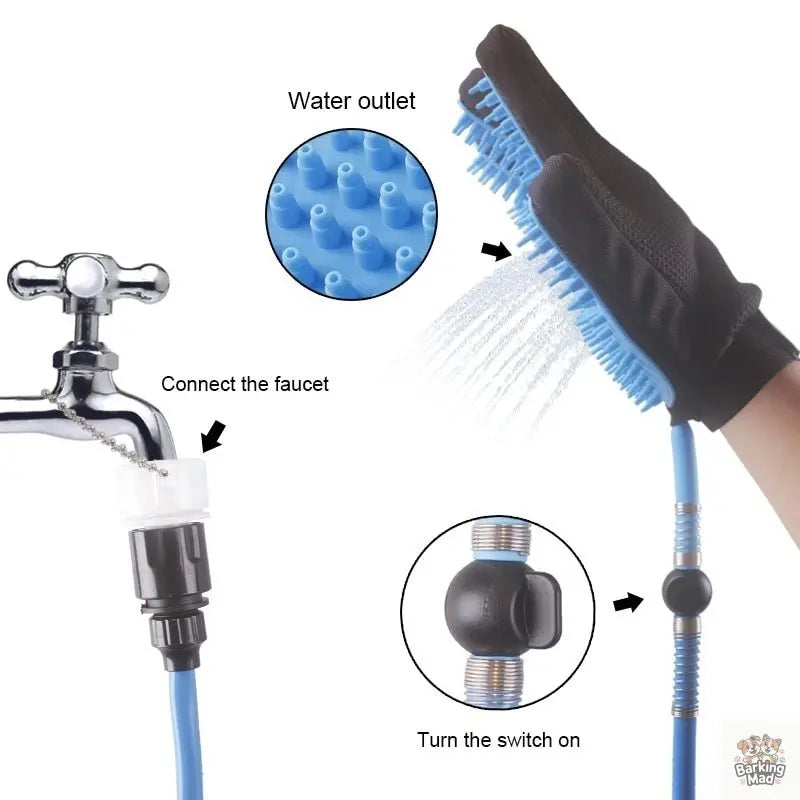 Pet Dog Shower Head Handheld Cat Bathing Shower Tool Barking Mad