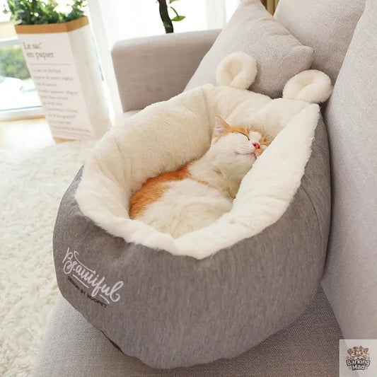 Pet Dog Bed Warming Soft Sleeping Bag Cushion Puppy Kennel Barking Mad