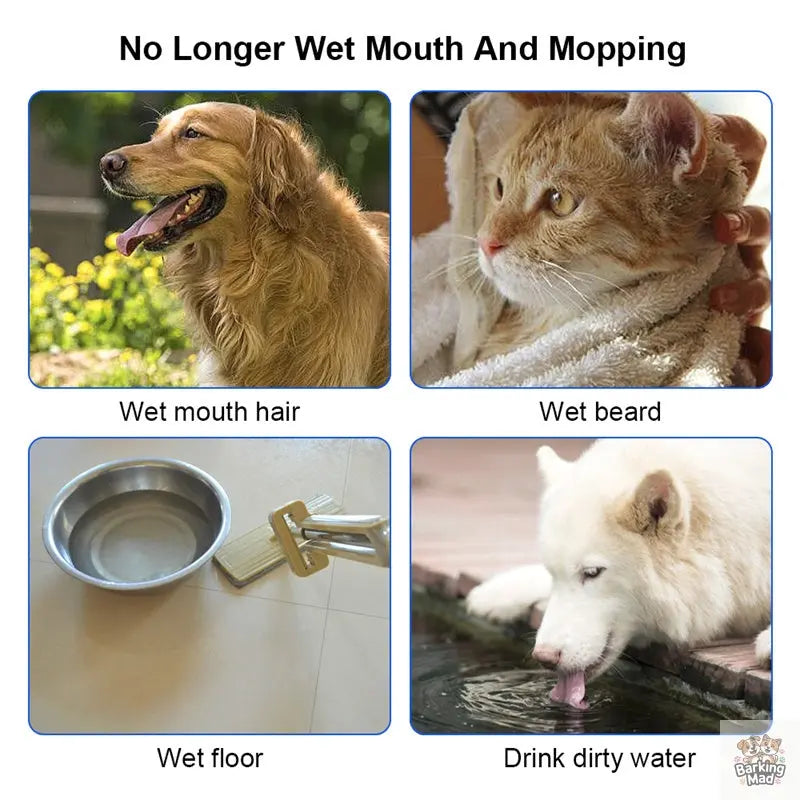 1.5L Cat Dog Water Bowl Carried Floating Bowl Anti-Overflow Slow Water Feeder Dispenser Pet Fountain ABS&PP Dog Supplies - Barking Mad