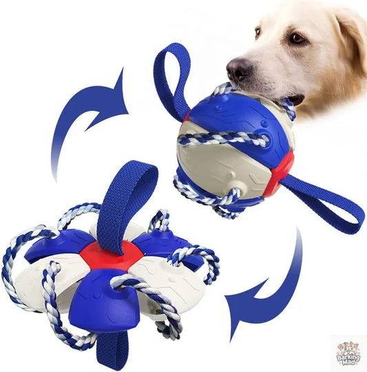 Interactive Dog Football Soccer Ball With Tabs Inflated Training Toy Outdoor Border Collie Balls Pet Products - Barking Mad