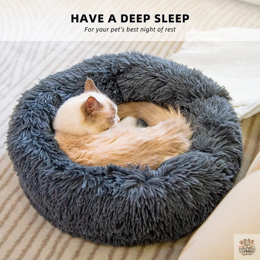 Dog Beds For Small Dogs Round Plush Cat Litter Kennel Pet Nest Mat Puppy Beds Barking Mad
