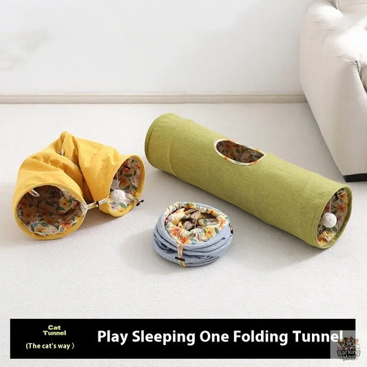 Pet Cat Tunnel Self-Hi Relief Toy - Barking Mad