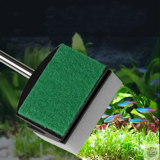 Fish Tank Aquarium Cleaning Sponge Double Brush Tool Barking Mad