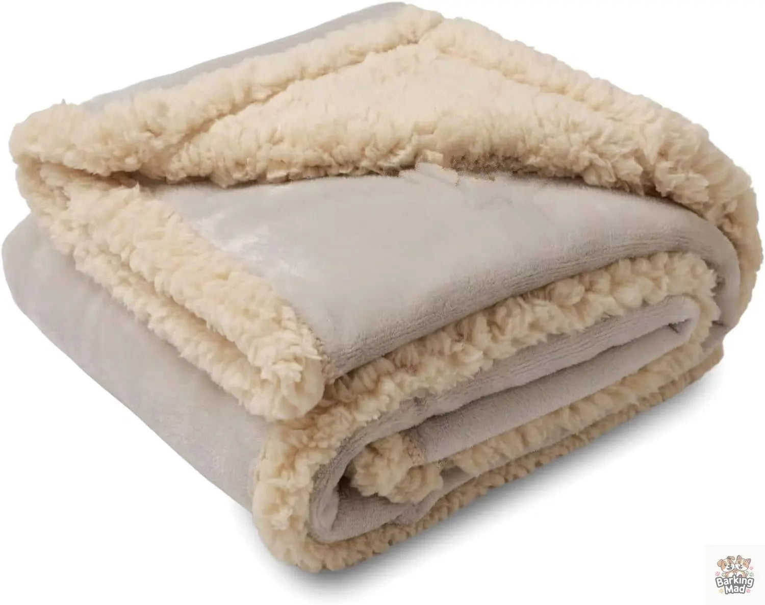 Flannel Cotton Wool Sherpa Thick Pet Blanket Dog Kennel Barking Mad