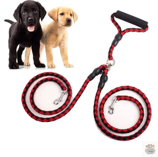 Double-Ended Traction Rope For Walking The Dog Hand-Double-Ended Traction Rope One Plus Two Leash Collar Pet Supplies Dog Collar Barking Mad