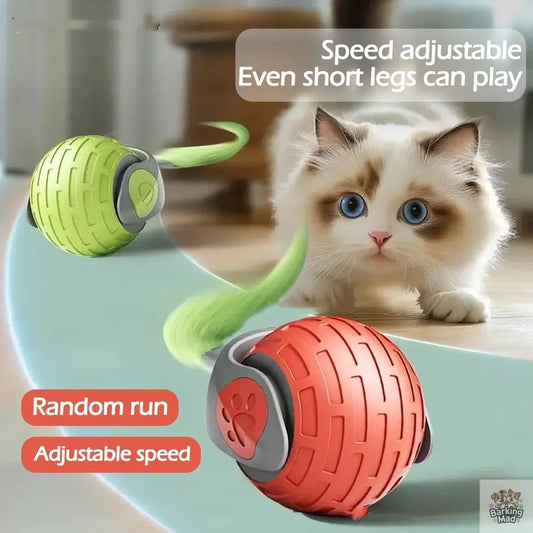 New Interactive Cat Toys Ball Auto Electric Rolling Ball Toys For Cat Kitty Pets Smart Automatic Teaser USB Rechargeable Cat Toy Pet Products - Barking Mad