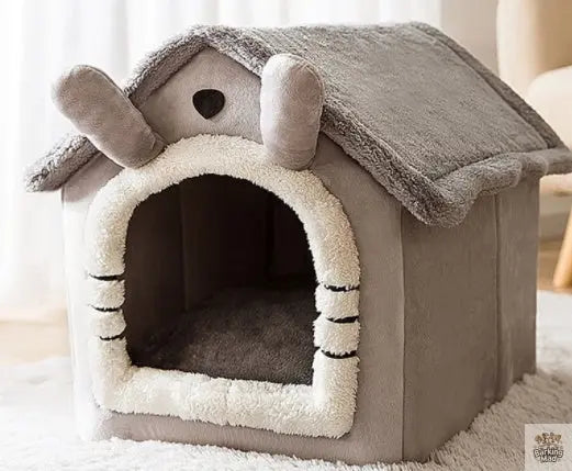 Foldable Dog House Pet Cat Bed Winter Dog Villa Sleep Kennel Removable Nest Warm Enclosed Cave Sofa Pets Supplies Barking Mad
