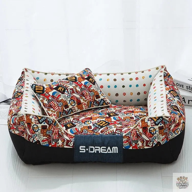 New House Dogs Product Bed Accessories Pets Cats Mat Barking Mad
