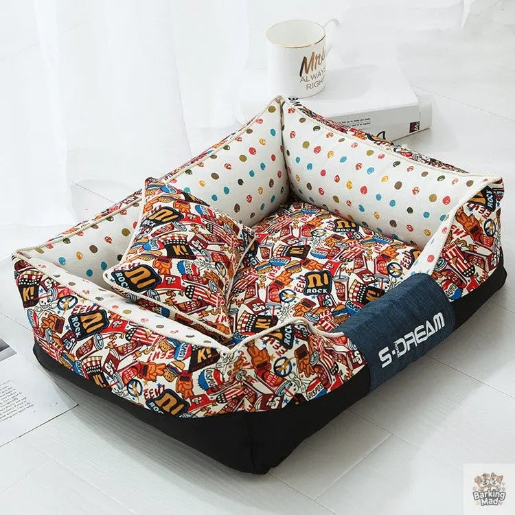 New House Dogs Product Bed Accessories Pets Cats Mat Barking Mad