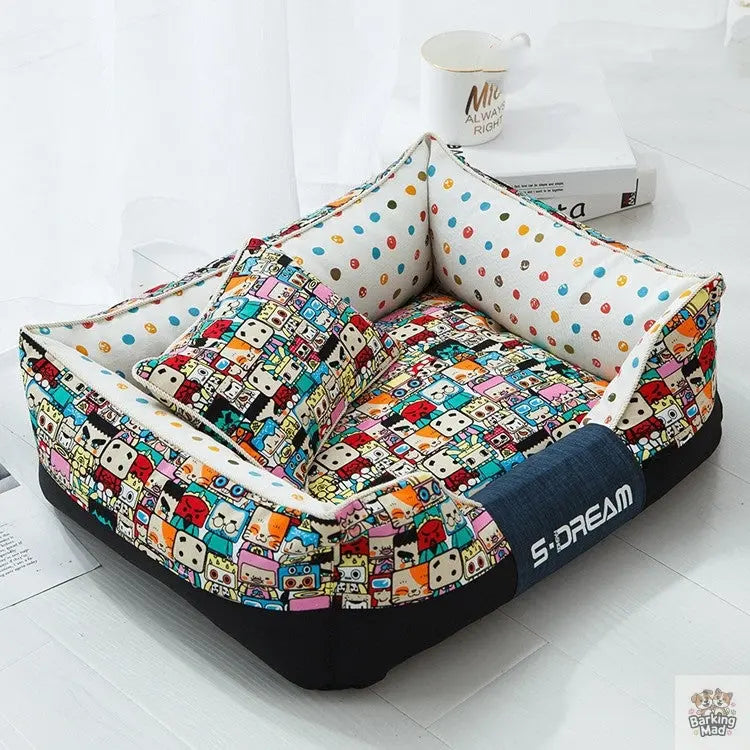 New House Dogs Product Bed Accessories Pets Cats Mat Barking Mad